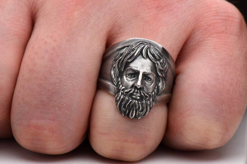 Zeus ring Silver Greek jewelry Mythology jewelry Greek jewelry Etsy