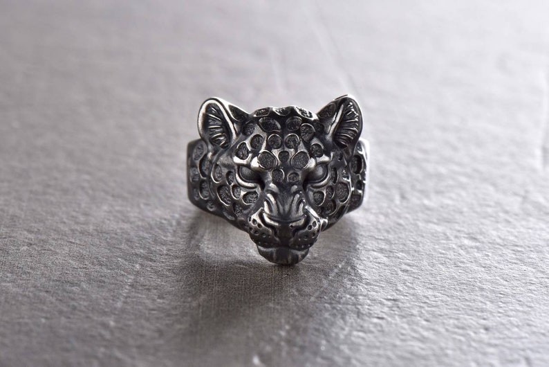 Leopard Ring Leopard Jewelry Animal Ring Cat Ring Sterling Etsy