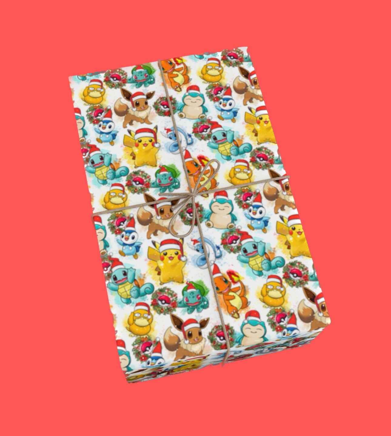 Pokemon Wrapping Paper christmas Edition Etsy