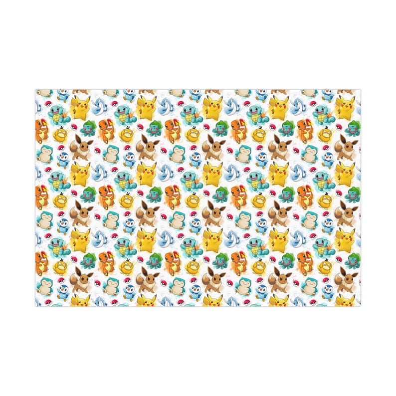 Pokemon Wrapping Paper Etsy