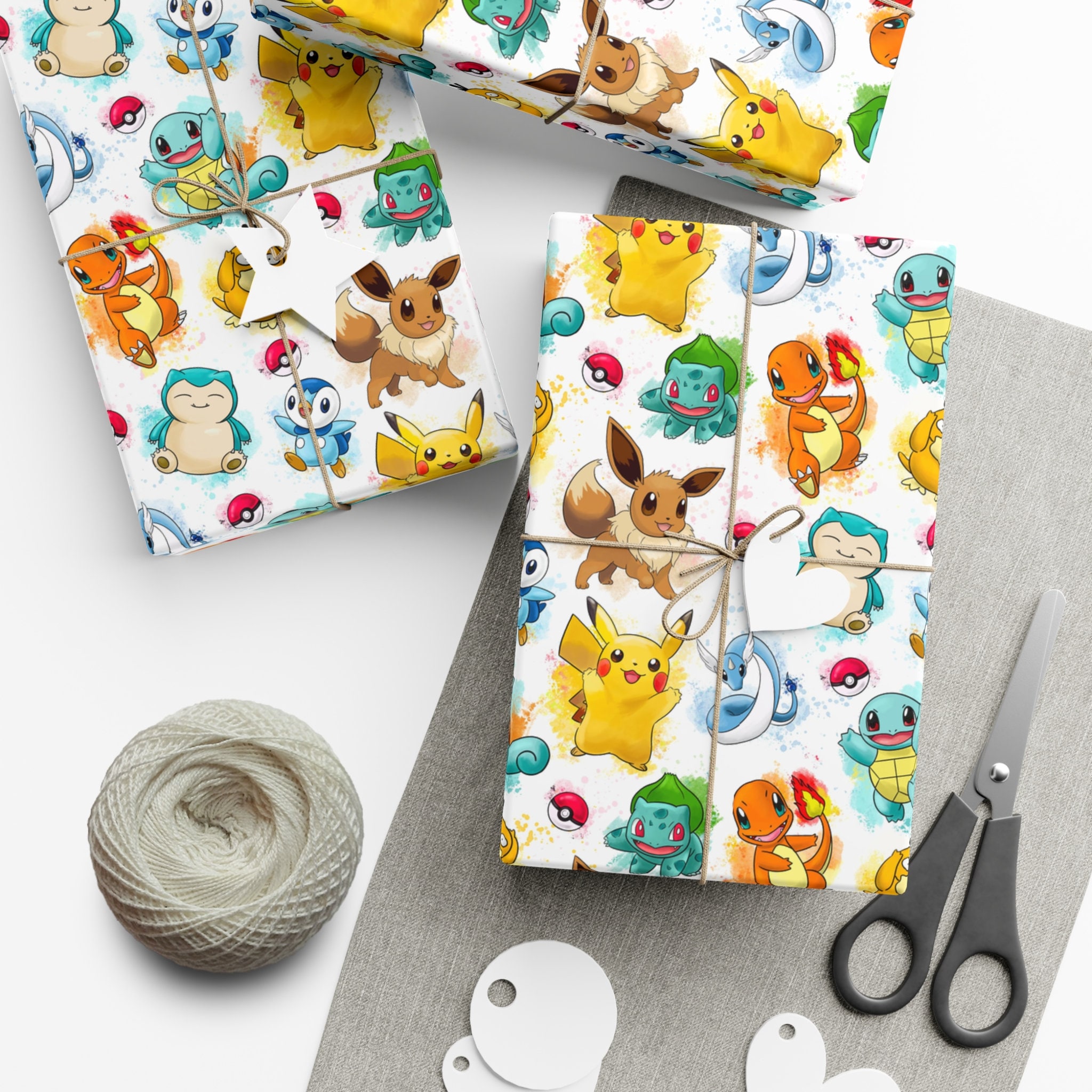 Pokemon Wrapping Paper - Etsy