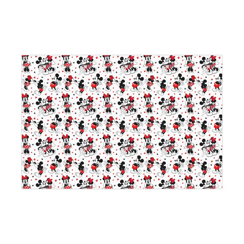 Mickey and Minnie Mouse Wrapping Paper Etsy