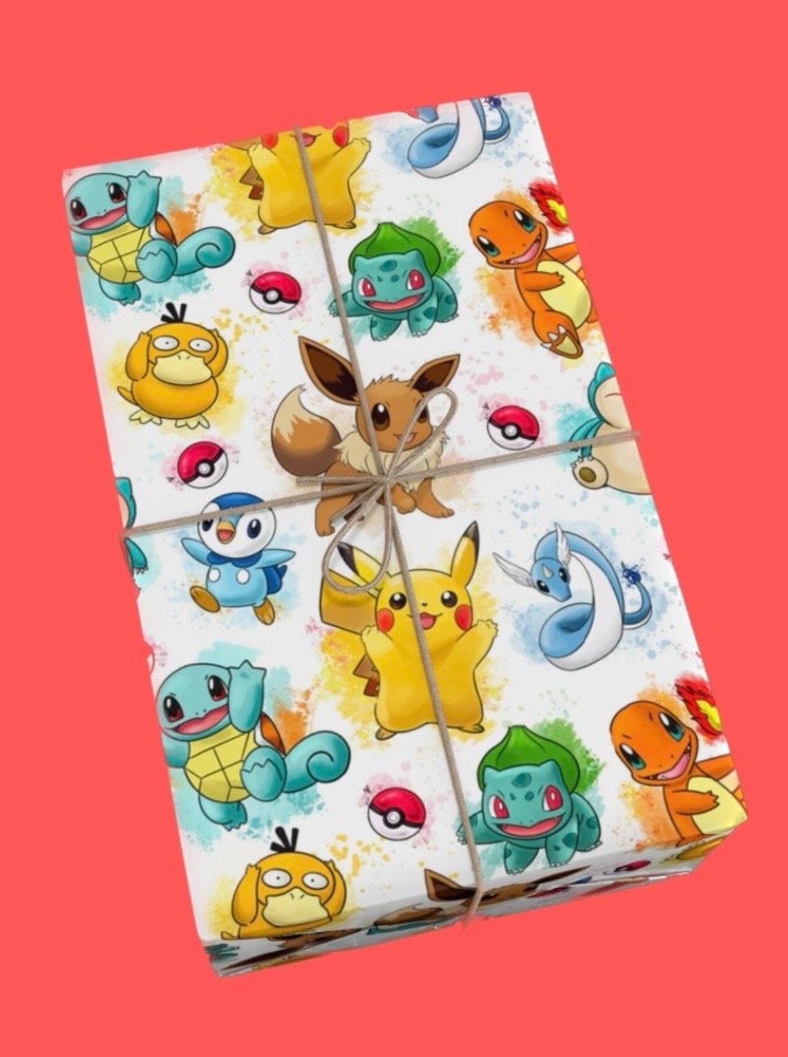 Pokemon Wrapping Paper Etsy