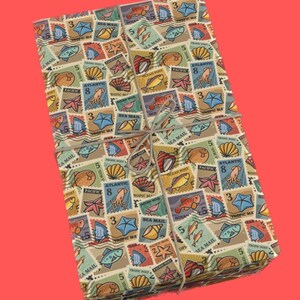 Fish Stamp Wrapping Paper