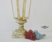 Shabby Chic Urn Planter Pot Holder , Wrought Iron Indoor Outdoor Cottage Metal Plant Stand , Large Tall Vintage Patio Garden Pot Fern Stand