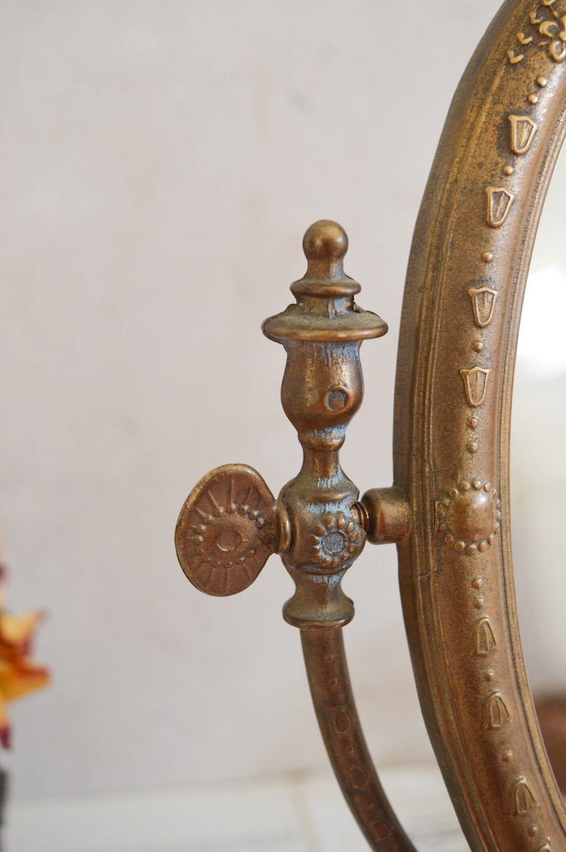 1930s Art Nouveau Vintage Swivel Brass Vanity Mirror Lady in Etsy UK