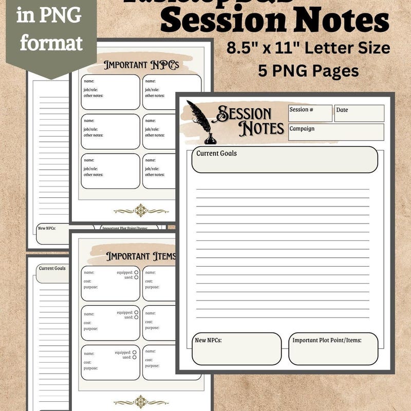 Characterization Notebook Pages Roleplay Notebook - Etsy UK