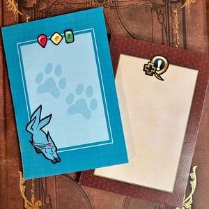 FFXIV Final Fantasy XIV 4x6 Carbuncle, Quest Icon Notepads