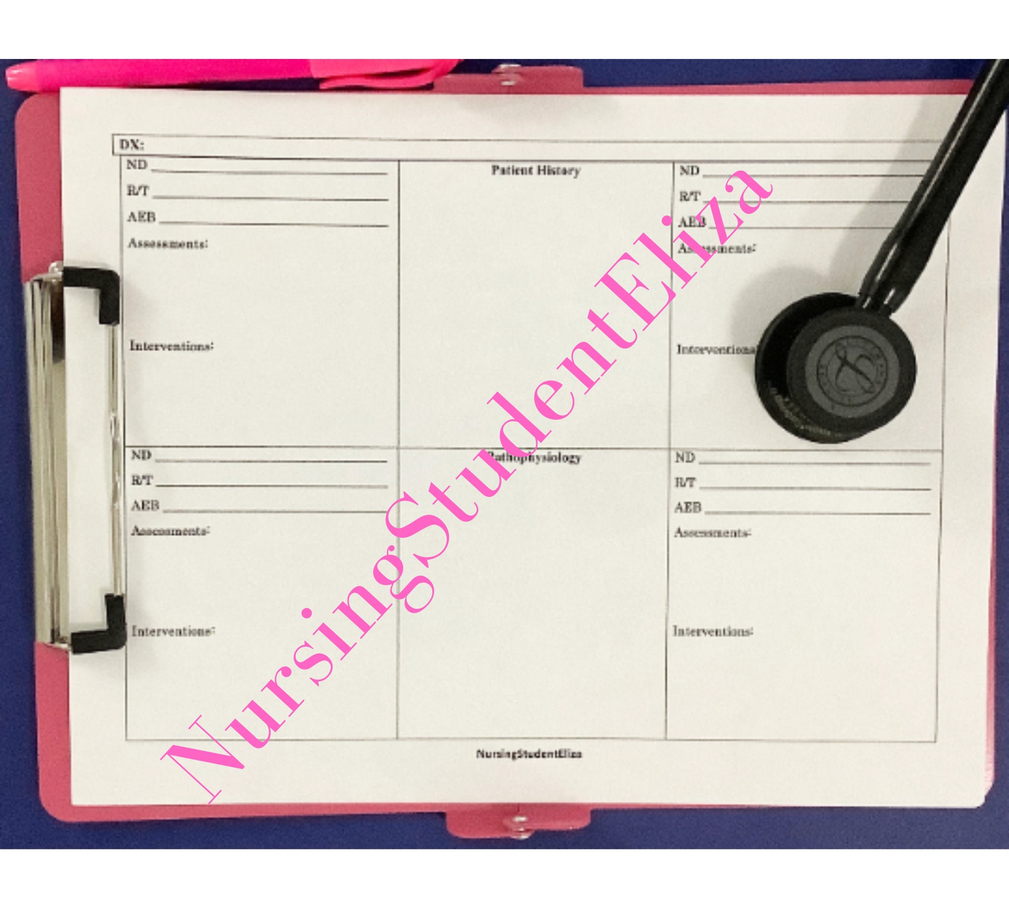 Nursing Student Care Plan Template Nursing Notes Blank  Etsy Ireland Within Nursing Care Plan Templates Blank