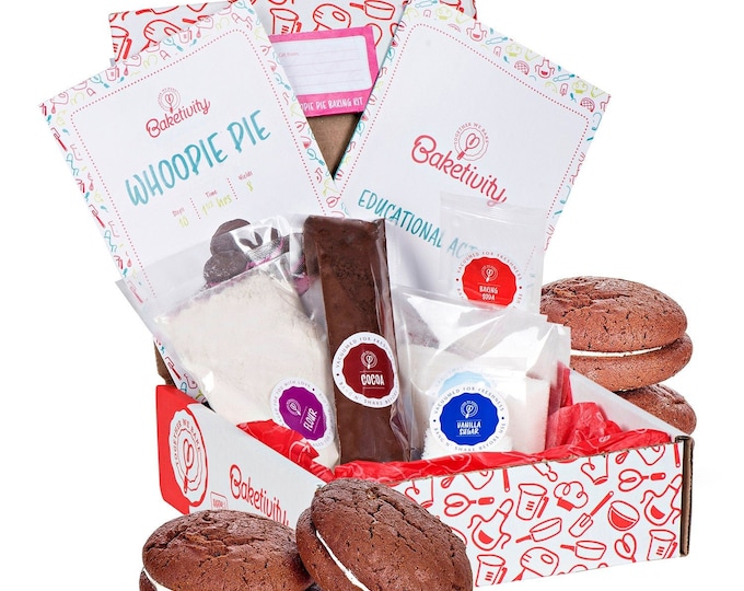 BAKETIVITY Kids Baking DIY Activity Kit - Bake Delicious WhoopiePie with Pre-Measured Ingredients – Best Gift Idea for Boys and Girls, 4-12
