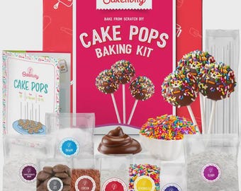 BAKETIVITY Kids Baking DIY Activity Kit, Kids Baking Cake Pop Bake kit with Pre-Measured Ingredients, Gift Idea for Boys and Girls Ages 6-12