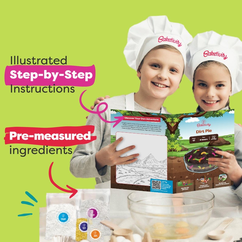 BAKETIVITY Dirt Pie Kids Baking Kit | Delicious Chocolate Cake Kids Baking Set for Girls & Boys | Baking Set with Pre-Measured Ingredients bild 4
