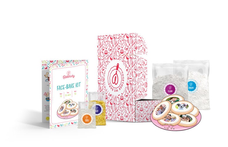 Custom DIY Photo Cookie, DIY Baking Kit 1 Dozen Gift Personalized