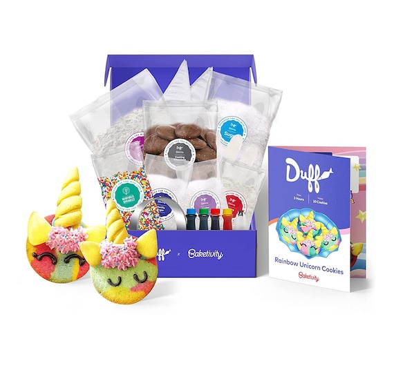 Duff Goldman DIY Kids Baking Kit - Bake Unicorn Rainbow Cookies with Premeasured Ingredients | Best Kids Educational and Activity Kit