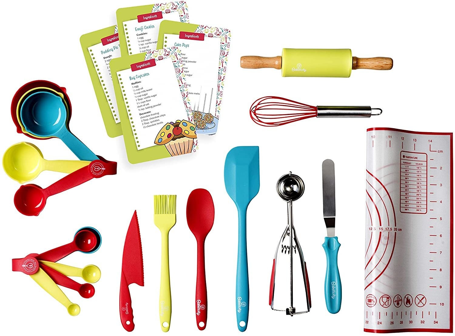 Baketivity 31-piece Kids Baking Set With 12 Free Recipe Cards ...