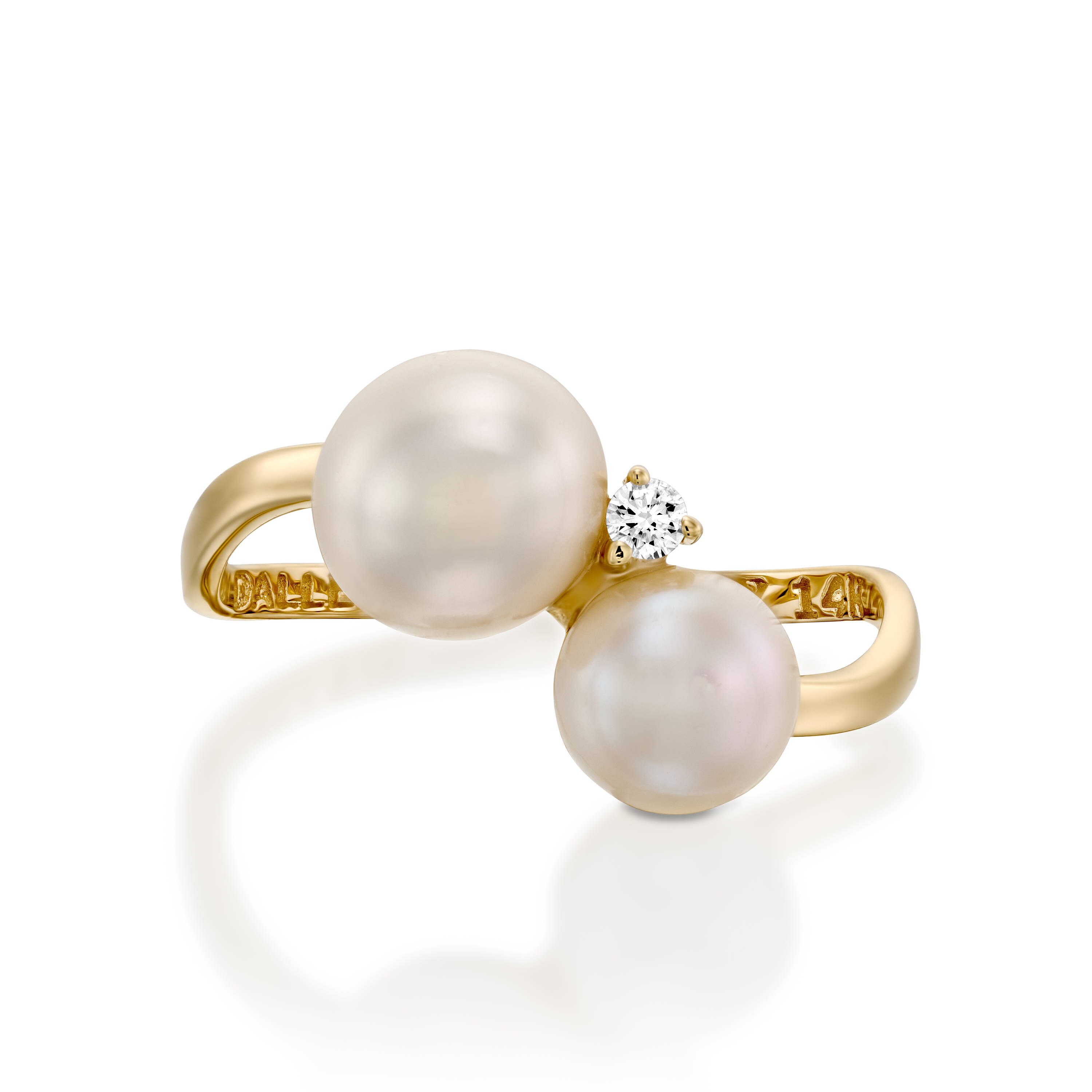 Double pearl hotsell ring