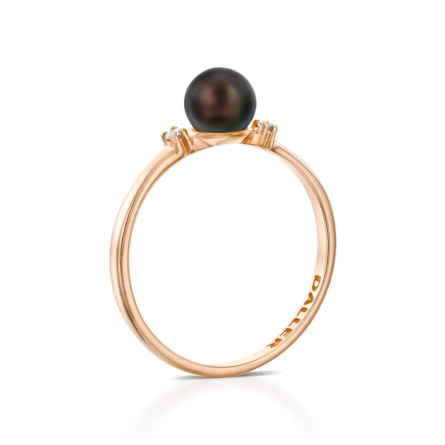 Black Pearl Ring Pearl Engagement Ring Xmas Deals Fall Gift - Etsy