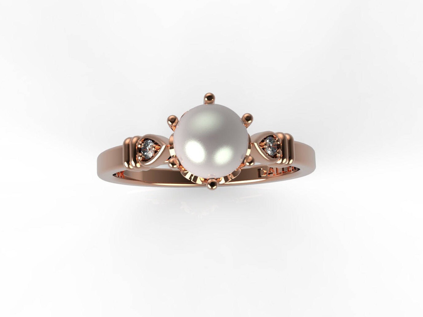 Pearl Ring Pearl Promise Ring Pearl Engagement Ring Rose Etsy UK