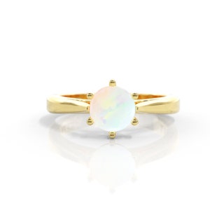 Opal ring opal engagement ring alternative engagement ring opal ring gold opal jewelry birthstone Unique 14k gold minimalist promise gift