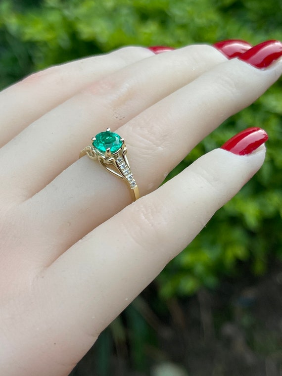 5.20 carat natural emerald engagement ring for women, Emerald ring – Lilo  Diamonds
