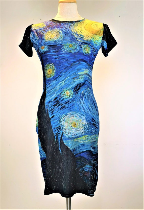 van gogh starry night dress
