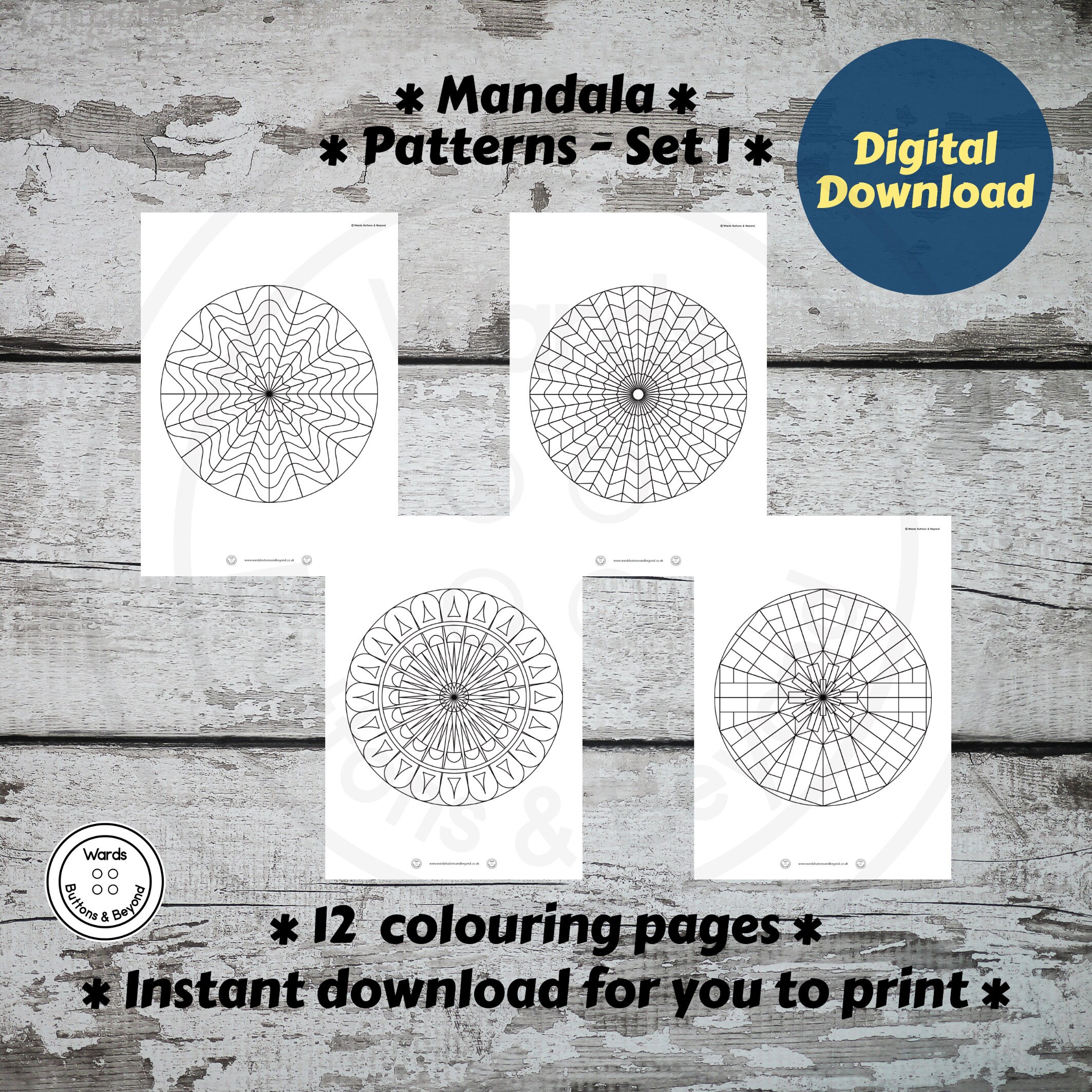 Printable Mandala Colouring Sheets, Activity Sheets, Downloadable ...