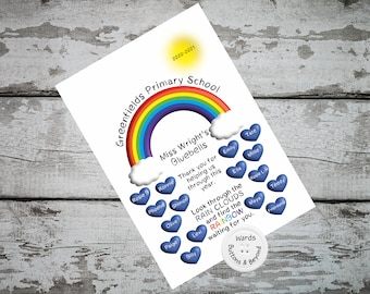 Teacher Print Gift, Rainbow, Teaching Assistant print, personalised gift, Teacher gift, Whole class gift, School gift, personalised print