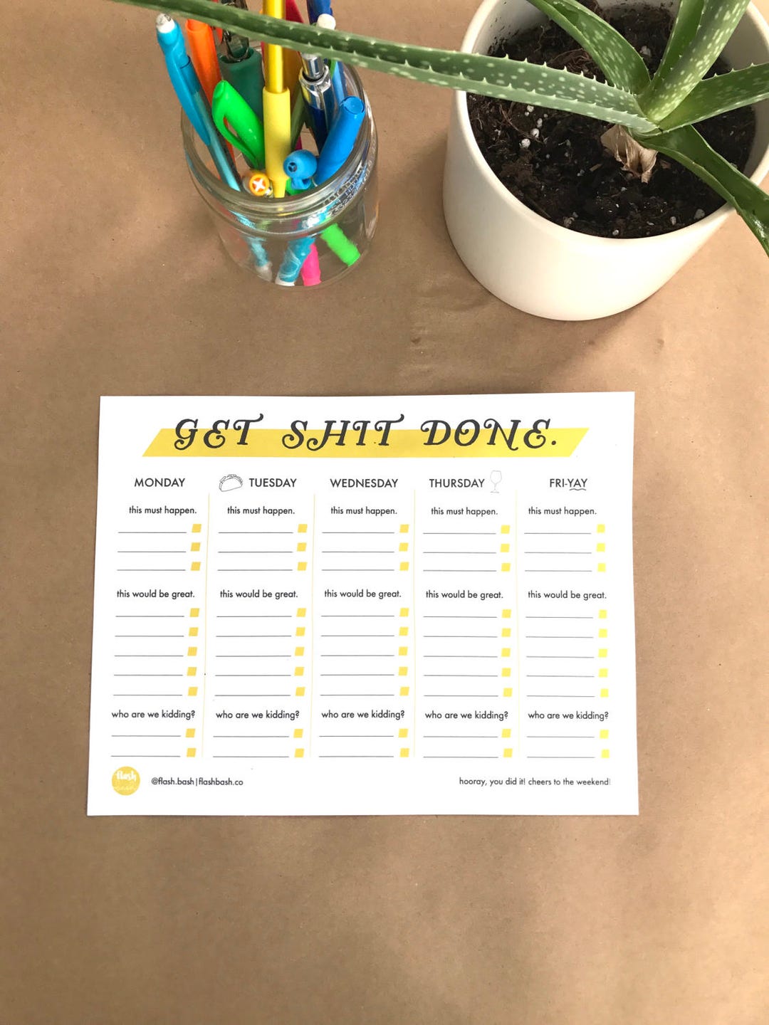 To-do List Printable Instant Download Get Shit Done - Etsy