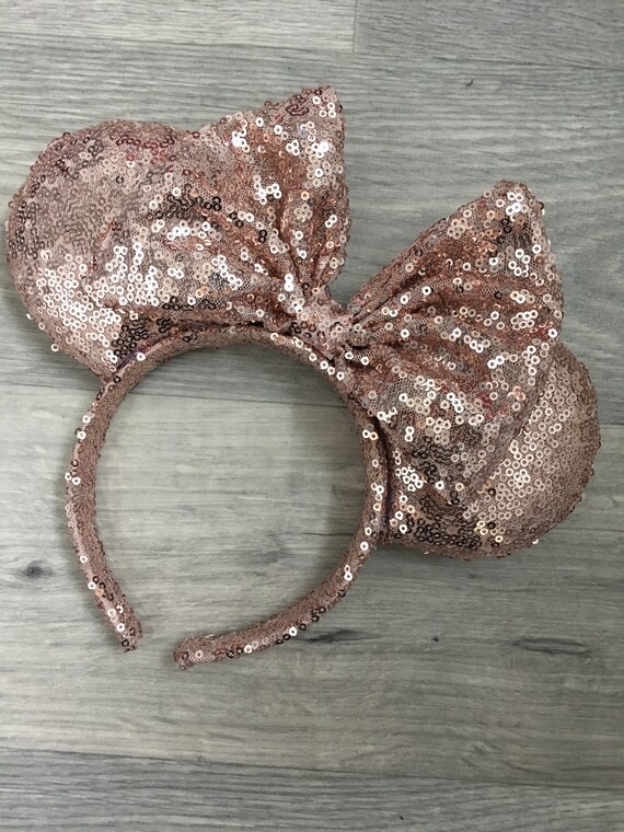 Champagne sequin Minnie Mouse ears Minnie Mouse ears Disney | Etsy