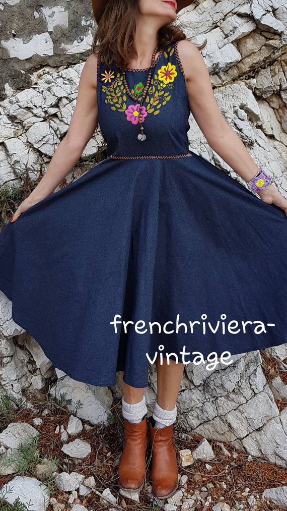 Dress cotton cotton embroidered flowers dress summ