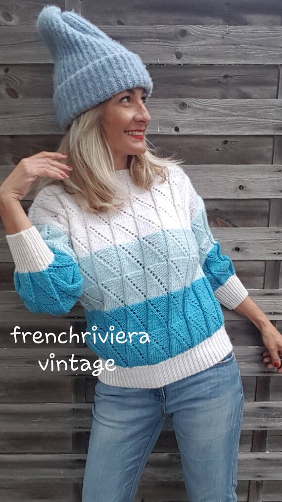Short vintage sweater vintage knit hand sweater vi