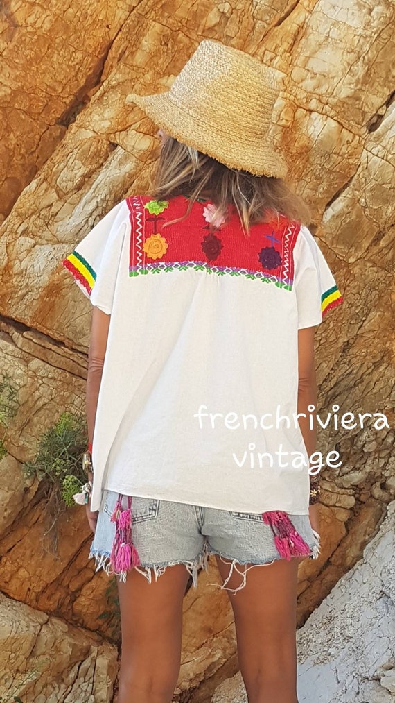 Mexican boho blouse handmade blouse blouse boho sh