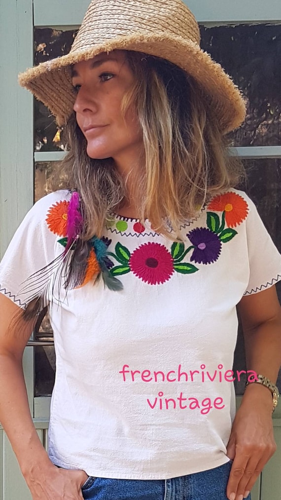 Blouse boho chic hippie style blouse cotton blouse
