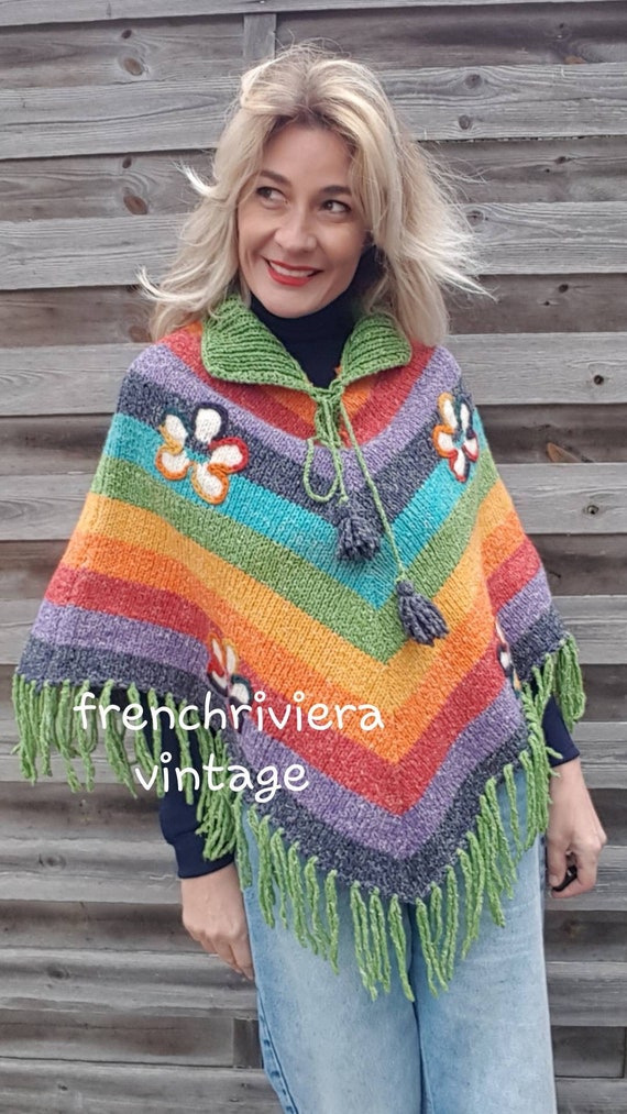 Poncho of Mexico poncho vintage poncho style hippi
