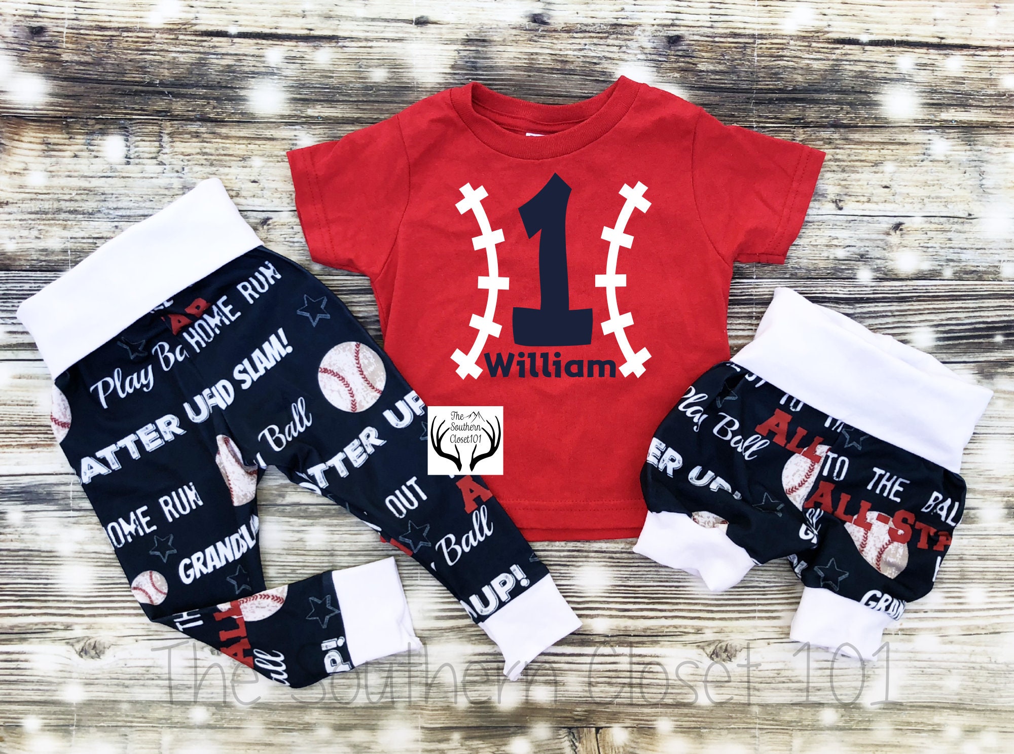 baby boy first birthday baseball outfit