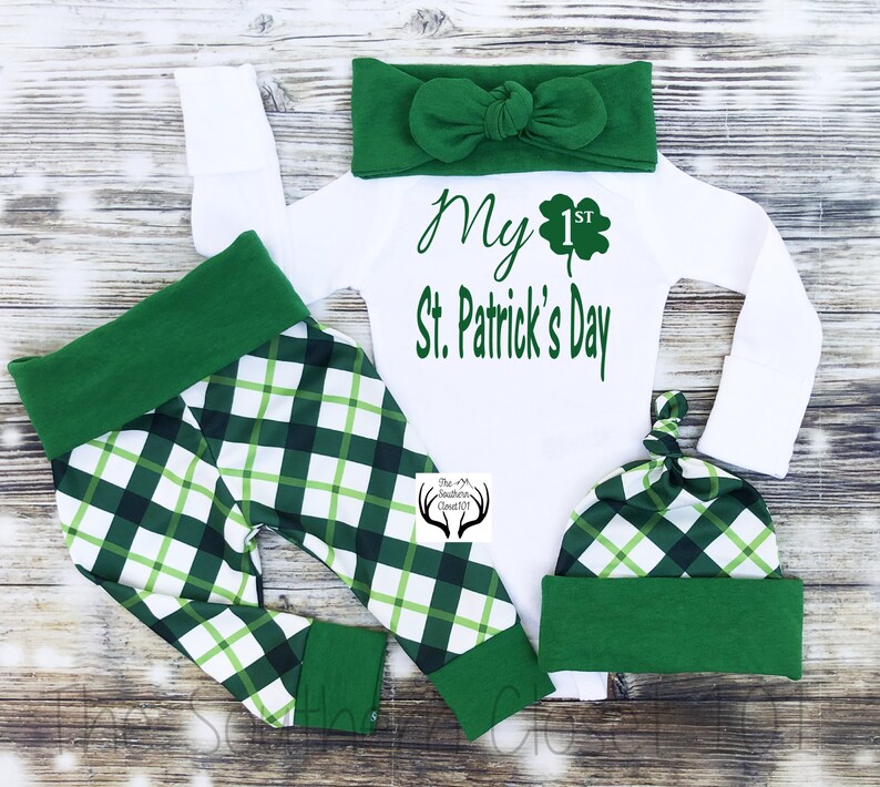 Patrick/'s Day Patrick/'s Day Outfit,My 1st St Girls 1st St Patrick/'s Day Outfit,Unisex Coming Home Outfit,Baby St Patrick/'s Day outfit,St