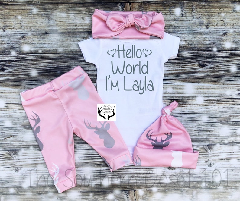 newborn baby girl deer outfit