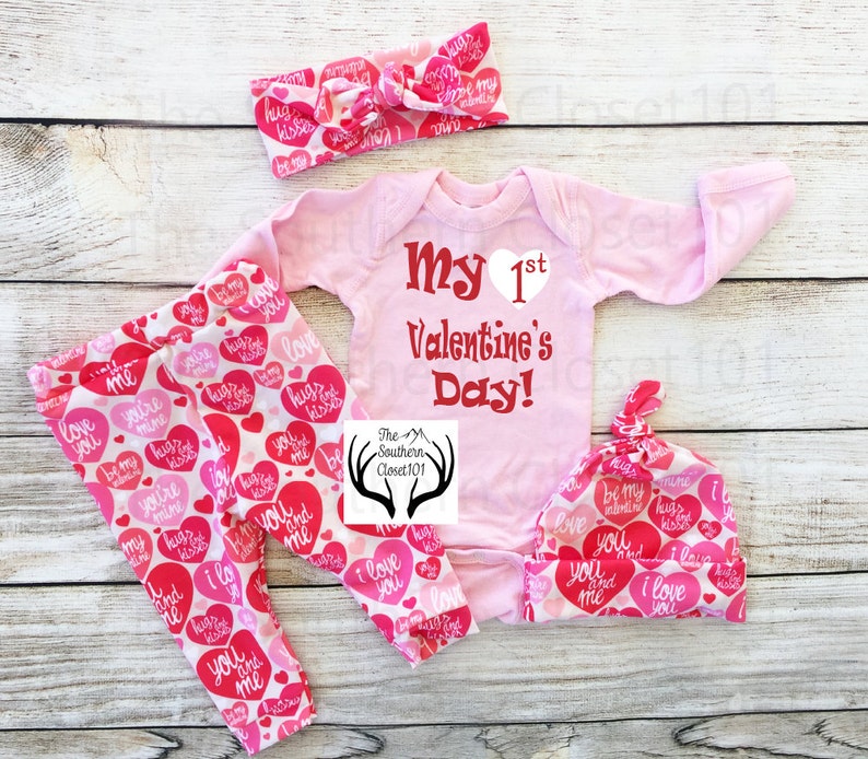 My 1st Valentines Day Hearts,Red,Pink,First Valentines Day,Valentines Leggings Girls First Valentine/'s Day Outfit Girl Coming home outfit