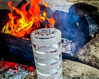 Estante de especias para campamento de viaje, bonito minikit para regalo, camping, bushcraft, todoterreno y equipo ultraligero para mochileros.