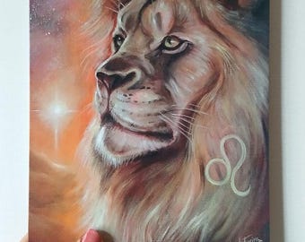 Tarjeta de astrología del zodiaco Leo – Tarjeta de felicitación A5 de Magic Paintings