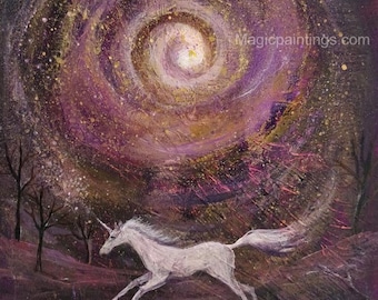Untamed, Unicorn Magic, Mystical White Horse - Print