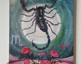 Scorpio Zodiac Astrology Card – A5 Greeting Card by Magic Paintings