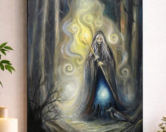 Ancient One, Magic - Original artwork, Oil on canvas 30x40cm