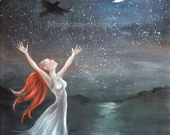 The Maiden Print: A4 Fantasy Art by Angela Ferreira
