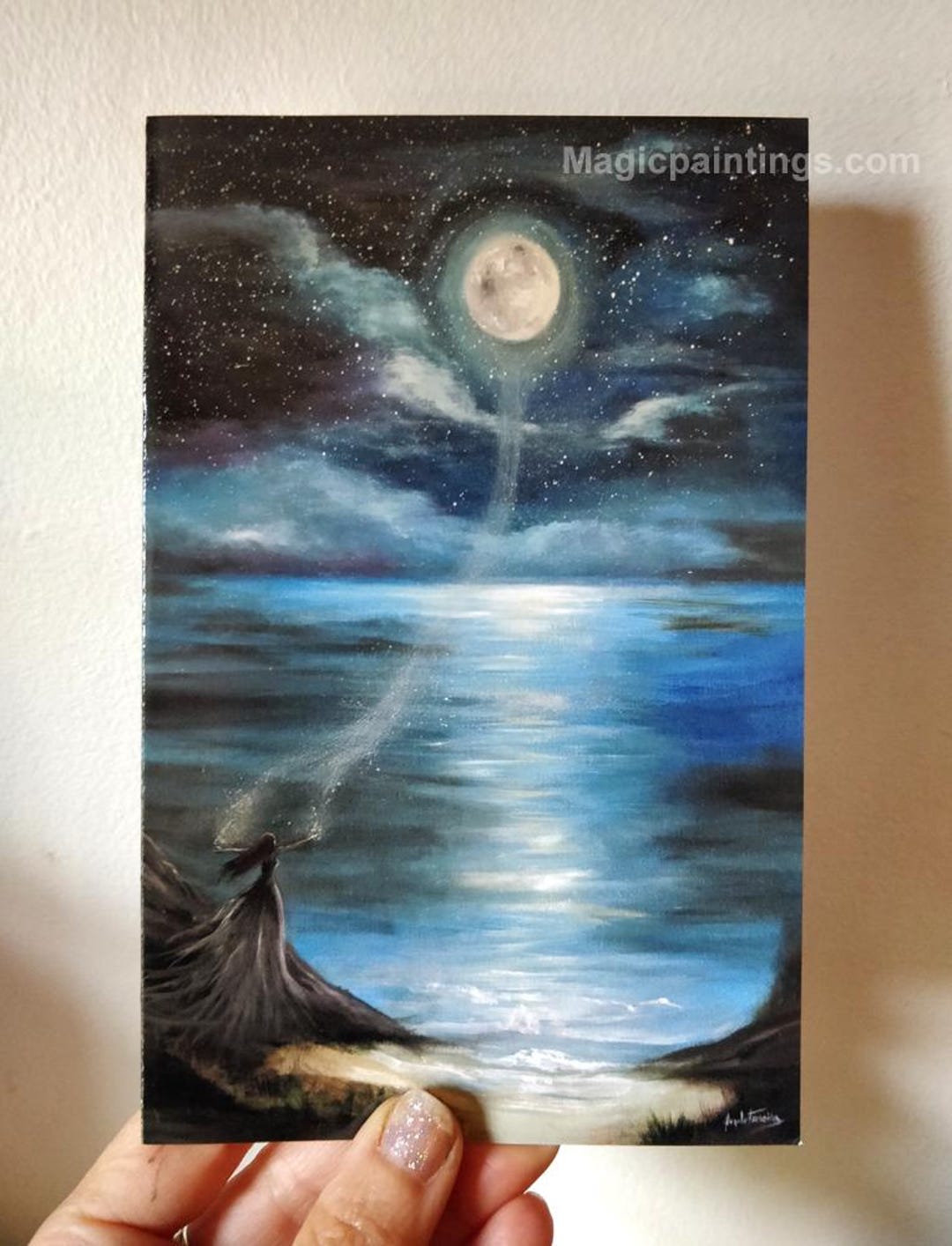 Lady of the Moon Fine Art Greeting Card -luna, Sea Priestess, 18.2 X 11 ...