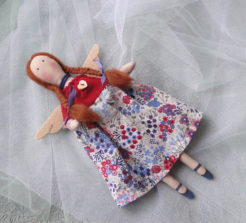 Tilda fairy doll angel primitive cloth interior Textile fabric | Etsy