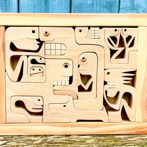 puzzle 10 original scrolled wood sculpture 2virgule5d image 3