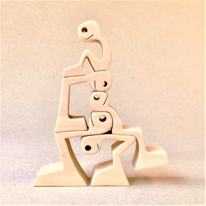 1+1+1+1+1; original wood sculpture 2comma5d interior decoration