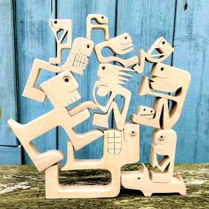 puzzle 10 original scrolled wood sculpture 2virgule5d image 1