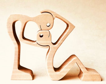 couple maple version; original wood sculpture 2virgule5d